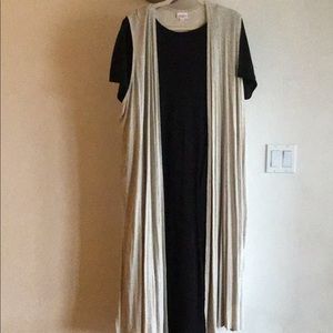 LuLaRoe Cream Ribbed Joy Vest XL (Fits up 3X)